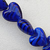 Lampwork Beads, Heart 28mm Hole:About 3mm, Sold by PC