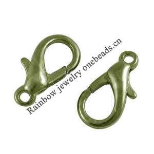 Metal Alloy Lobster Claw Clasp, AA Grade, 12x6.3mm, Sold by Bag