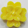 Resin Cabochons, No Hole Headwear & Costume Accessory, Flower, About 14mm in diameter, Sold by Bag