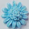 Resin Cabochons, No Hole Headwear & Costume Accessory, Flower, About 20mm in diameter, Sold by Bag