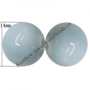 Porcelain Beads, Round 14mm, Hole:About 1.5mm, Sold by Bag
