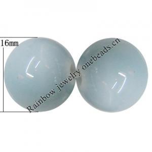 Porcelain Beads, Round 16mm, Hole:About 1.5mm, Sold by Bag