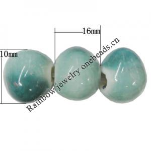 Porcelain Beads, Crackle Teardrop 10x16mm, Hole:About 1.5mm, Sold by Bag