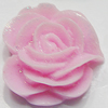 Resin Cabochons, No Hole Headwear & Costume Accessory, Flower, About 19x17mm in diameter, Sold by Bag