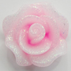 Resin Cabochons, No Hole Headwear & Costume Accessory, Flower, About 15mm in diameter, Sold by Bag