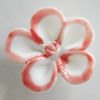 Porcelain Cabochons, No Hole Headwear & Costume Accessory, Flower Size:About 16mm, Sold By Bag