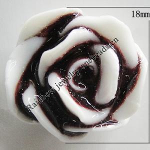 Porcelain Cabochons, No Hole Headwear & Costume Accessory, Flower Size:About 18mm, Sold By Bag