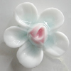 Porcelain Cabochons, No Hole Headwear & Costume Accessory, Flower Size:About 20mm, Sold By Bag