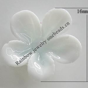 Porcelain Cabochons, No Hole Headwear & Costume Accessory, Flower Size:About 16mm, Sold By Bag