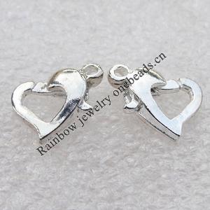 Alloy Lobster Claws Clasps, about 9mm wide, 12mm long, 4mm thick, hole: 1.2mm, Sold by bag