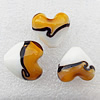 Lampwork Beads, Heart 20mm Hole:About 2mm, Sold by PC