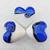 Lampwork Beads, Heart 20mm Hole:About 2mm, Sold by PC