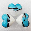 Lampwork Beads, Heart 20mm Hole:About 2mm, Sold by PC