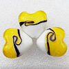 Lampwork Beads, Heart 20mm Hole:About 2mm, Sold by PC