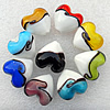 Lampwork Beads, Mix Color, Heart 20mm Hole:About 2mm, Sold by Group