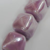 Porcelain Beads, Cube 18mm, Hole:About 1.5mm, Sold by Bag