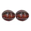 Porcelain Beads, Fluted Oval 25x25mm, Hole:About 2mm, Sold by Bag