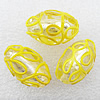 Silver Foil Lampwork Beads, Oval 25x16mm Hole:About 2mm, Sold by PC