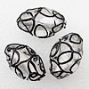 Silver Foil Lampwork Beads, Oval 25x16mm Hole:About 2mm, Sold by PC