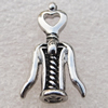 Pendant/Charm Zinc Alloy Jewelry Findings Lead-free, 23x13mm Hole:1.2mm, Sold Pkg of 500