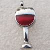 Pendant/Charm Zinc Alloy Jewelry Findings Lead-free, 20.5x8mm Hole:1.2mm, Sold Pkg of 500