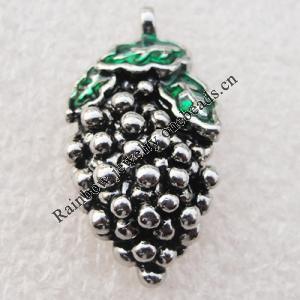 Pendant/Charm Zinc Alloy Jewelry Findings Lead-free, 27x14mm Hole:1.2mm, Sold Pkg of 300