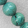 Turquoise Beads, Round 8mm Hole:About 1.5mm, Sold per 15.7-Inch Strand