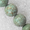 Turquoise Beads, Round 8mm Hole:About 1.5mm, Sold per 15.7-Inch Strand