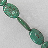 Turquoise Beads, Flat Oval 15x2mm Hole:About 1.5mm, Sold per 15.7-Inch Strand