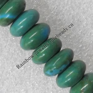 Turquoise Beads, Rondelle 10x6mm Hole:About 1.5mm, Sold per 15.7-Inch Strand