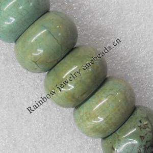 Turquoise Beads, Rondelle 10x6mm Hole:About 1.5mm, Sold per 15.7-Inch Strand