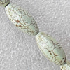 Turquoise Beads, Faceted Oval 8x14 mm Hole:About 1.5mm, Sold per 15.7-Inch Strand