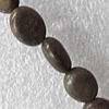 Turquoise Beads, Flat Oval 10x14mm Hole:About 1.5mm, Sold per 15.7-Inch Strand