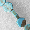 Turquoise Beads, Polygon 8x3mm Hole:About 1.5mm, Sold per 15.7-Inch Strand