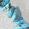 Turquoise Beads, Chips 8x12mm Hole:About 1.5mm, Sold per 15.7-Inch Strand