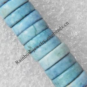 Turquoise Beads, Heishi 16x6mm Hole:About 1.5mm, Sold per 15.7-Inch Strand