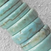 Turquoise Beads, Heishi 10x3mm Hole:About 1.5mm, Sold per 15.7-Inch Strand