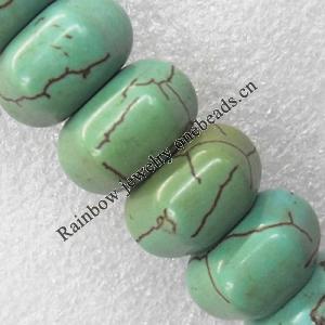 Turquoise Beads, 16mm Hole:About 1.5mm, Sold per 15.7-Inch Strand