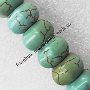 Turquoise Beads, 16mm Hole:About 1.5mm, Sold per 15.7-Inch Strand