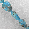 Turquoise Beads, Teardrop 13x18mm Hole:About 1.5mm, Sold per 15.7-Inch Strand