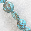 Turquoise Beads, Flat Round 12mm Hole:About 1.5mm, Sold per 15.7-Inch Strand