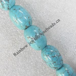 Turquoise Beads, Oval 6x10mm Hole:About 1.5mm, Sold per 15.7-Inch Strand