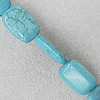 Turquoise Beads, Rectangle 13x18mm Hole:About 1.5mm, Sold per 15.7-Inch Strand