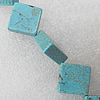 Turquoise Beads, Diamond 19mm Hole:About 1.5mm, Sold per 15.7-Inch Strand