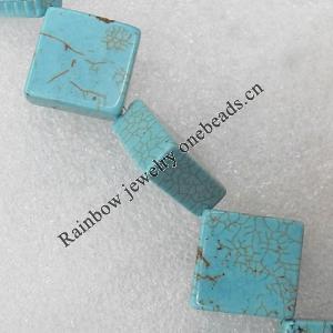 Turquoise Beads, Diamond 19mm Hole:About 1.5mm, Sold per 15.7-Inch Strand