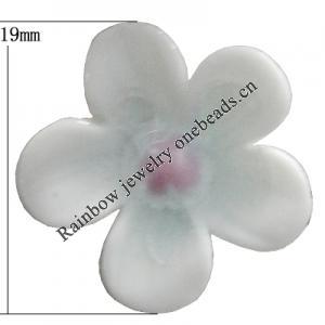 Porcelain Cabochons, No Hole Headwear & Costume Accessory, Flower Size:About 19mm, Sold By Bag