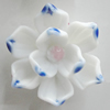 Porcelain Cabochons, No Hole Headwear & Costume Accessory, Flower Size:About 16mm, Sold By Bag