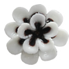 Porcelain Cabochons, No Hole Headwear & Costume Accessory, Flower Size:About 20mm, Sold By Bag