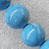 Turquoise Beads, Round 4mm Hole:About 1.5mm, Sold per 15.7-Inch Strand
