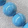 Turquoise Beads, Round 8mm Hole:About 1.5mm, Sold per 15.7-Inch Strand